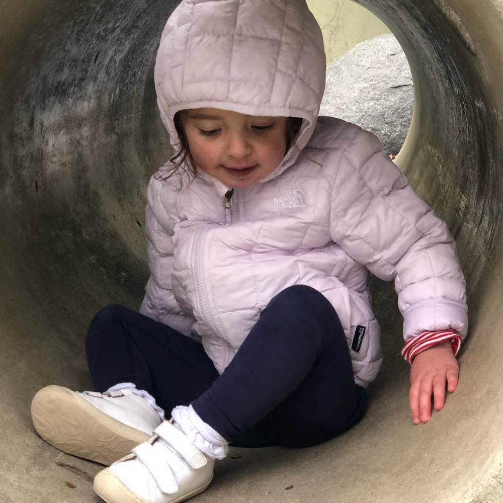 The North Face Kids' Light Lavender Hooded Puffer Jacket